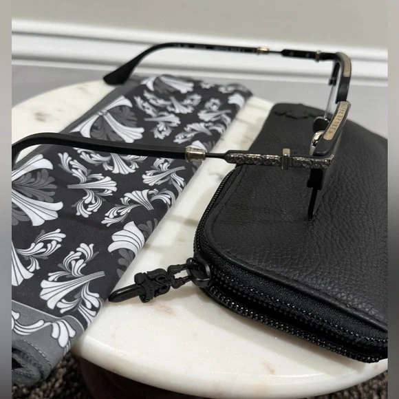 Chrome Hearts Vertical Smile II Black/Silver Glasses